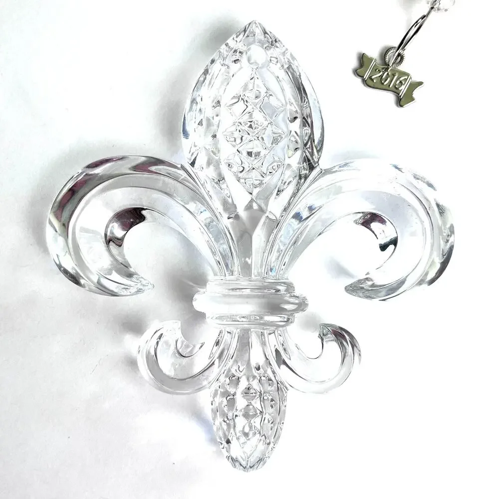 2016 Waterford Fleur De Lys Crystal Ornament Boxed Hanger Slovenia 40015625